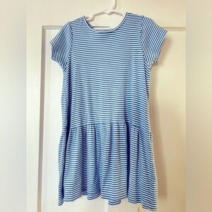 Little English Channel T-Shirt Dress, Light Blue Stripe